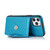 For iPhone 12 / 12 Pro Multi-functional Cross-body Card Bag TPU+PU Back Cover Case with Holder & Card Slot & Wallet(Blue)