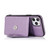 For iPhone 12 / 12 Pro Multi-functional Cross-body Card Bag TPU+PU Back Cover Case with Holder & Card Slot & Wallet(Purple)