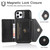 For iPhone 12 mini Multi-functional Cross-body Card Bag TPU+PU Back Cover Case with Holder & Card Slot & Wallet (Black)