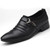 Men Set Business Dress Shoes PU Leather Pointed Toe Oxfords Shoes, Size:47(Black)