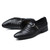 Men Set Business Dress Shoes PU Leather Pointed Toe Oxfords Shoes, Size:47(Black)