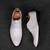 Men Business Dress Shoes Crocodile Leather Shoes Pointed Strips Brock Casual Shoes, Size:39(Yellow)