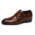 Crocodile Pattern Business Flat Bottom Leather Formal Shoes, Size:42(Brown)