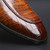 Crocodile Pattern Business Flat Bottom Leather Formal Shoes, Size:42(Brown)