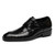 Crocodile Pattern Business Flat Bottom Leather Formal Shoes, Size:46(Black)