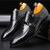 Crocodile Pattern Business Flat Bottom Leather Formal Shoes, Size:46(Black)