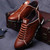 Men Fashion British Style Sports Shoes, Size:45(Brown)
