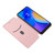 For TCL 20S Carbon Fiber Texture Horizontal Flip TPU + PC + PU Leather Case with Card Slot(Pink)