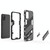 For Samsung Galaxy F52 5G Punk Armor 2 in 1 PC + TPU Shockproof Case with Invisible Holder(Black)