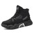 QC-YY2001 Winter Hiking High-top Sports Fleece Men Shoes Outdoor Work Shoes, Size: 39(Black)