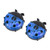 2pcs Ladybug Shape Car Door Anti-collision Colorful Warning Light(Blue)