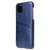 For iPhone 11 Pro Max Fierre Shann Retro Oil Wax Texture PU Leather Case with Card Slots (Blue)