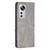 For Xiaomi 12 Prismatic Invisible Magnetic Leather Phone Case(Grey)