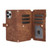 For iPhone 13 Pro Dream 9-Card Wallet Zipper Bag Leather Phone Case(Brown)