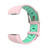 For Fitbit Charge 2 Two-tone Round Hole Silicone  Watch Band with Buckle(Pink + Green)