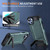 For iPhone 13 Pro Matte Holder Phone Case(Dark Green)