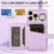 For iPhone 11 Pro Horizontal Card Bag Ring Holder Phone Case with Dual Lanyard(Purple)