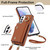 For Samsung Galaxy S21+ 5G Zipper Card Bag Phone Case with Dual Lanyard(Brown) For Samsung Galaxy S21+ 5G Zipper Card Bag Phone Case with Dual Lanyard(Brown)