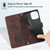 For iPhone 15 Plus Skin-feel Embossed Leather Phone Case(Brown)