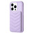 For iPhone 15 Pro BF26 Wave Pattern Card Bag Holder Phone Case(Purple)
