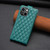 For iPhone 15 Diamond Lattice Vertical Flip Leather Phone Case(Green)