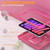 For iPad mini 6 Heavy Duty Hybrid Tablet Case with Handle & Strap(Rose Red)