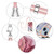 For iPhone 15 Plus Electroplating Marble Dual-side IMD Phone Case with Lanyard(Rose Red 014)