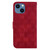 For iPhone 13 mini Double 8-shaped Embossed Leather Phone Case(Red)