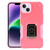 For iPhone 15 Plus Ring Holder Non-slip Shockproof Armor Phone Case(Pink)