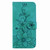 For iPhone 11 Pro Max Lily Embossed Leather Phone Case(Green)