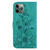 For iPhone 11 Pro Max Lily Embossed Leather Phone Case(Green)