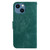 For iPhone 15 Little Tiger Embossed Leather Phone Case(Green)