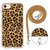 For iPhone SE 2022 / SE 2020 / 8 / 7 Electroplating Dual-side IMD Phone Case with Lanyard(Leopard Print)