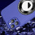 For iPhone 14 Pro Eagle Eye Lens CD Texture MagSafe Magnifier Phone Case(Dark Purple)