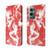 For OnePlus 9 Pro Cloud Fog Pattern Horizontal Flip Leather Case with Holder & Card Slot & Wallet(Red)