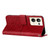 For OPPO Reno9 Pro+ Rhombic Texture Leather Phone Case with Lanyard(Red)