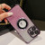 For iPhone 12 Pro Max 6D Electroplating Gradient Glitter Armor Magsafe Phone Case(Black)