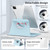 For iPad Pro 12.9 2022 / 2021 / 2020 360 Rotation Detachable Clear Acrylic Leather Tablet Case(Ice Blue)