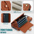 For iPhone 13 mini Crossbody Rhombic Horizontal Wallet Leather Phone Case(Brown)