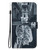 For iPhone 15 Crystal Texture Colored Drawing Leather Phone Case(Cat Tiger Reflection)