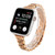Small Waist Seven Beads Stainless Steel Strap Watch Band For Apple Watch Series 9&8&7 41mm / SE 3&SE 2&6&SE&5&4 40mm / 3&2&1 38mm(Rose Gold)