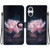 For OPPO A96 5G / Reno7 Z 5G Crystal Texture Colored Drawing Leather Phone Case(Purple Peony)