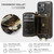 For iPhone 15 JEEHOOD C22 Series Zipper Wallet Leather Phone Case with Dual Lanyard(Coffee)