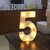 Digit 5 Shape Decoration Light, Dry Battery Powered Warm White Standing Hanging Holiday Light