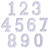 Digit 5 Shape Decoration Light, Dry Battery Powered Warm White Standing Hanging Holiday Light
