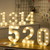 Digit 5 Shape Decoration Light, Dry Battery Powered Warm White Standing Hanging Holiday Light