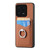 For Xiaomi 13 Pro Carbon Fiber Card Wallet Ring Holder Phone Case(Brown)