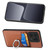 For Xiaomi 13 Pro Carbon Fiber Card Wallet Ring Holder Phone Case(Brown)