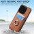 For Xiaomi 13 Pro Carbon Fiber Card Wallet Ring Holder Phone Case(Brown)