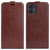 For Motorola Moto G54 R64 Texture Single Vertical Flip Leather Phone Case(Brown)